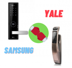 khóa cửa điện tử samsung và yale