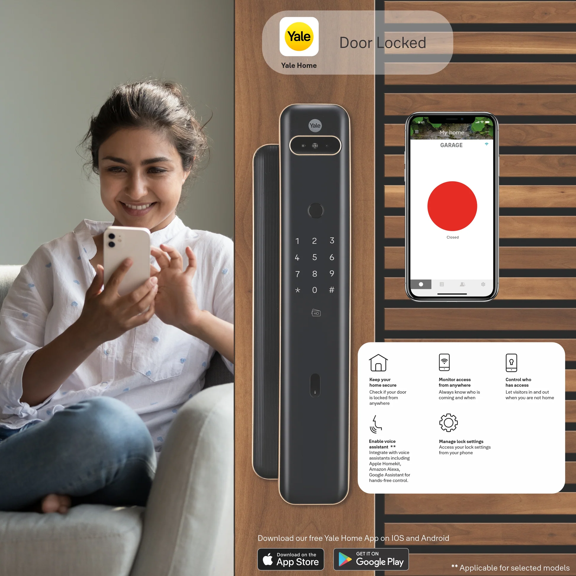 KHÓA THÔNG MINH NHẬN DIỆN KHUÔN MẶT YALE LUNA PRO+ 13 Khóa thông minh nhận diện khuôn mặt Yale Luna Pro+