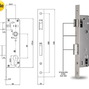 KHÓA CỬA NHÔM YALE YDMA 100NP 3 KHÓA CỬA NHÔM YALE YDMA 100NP