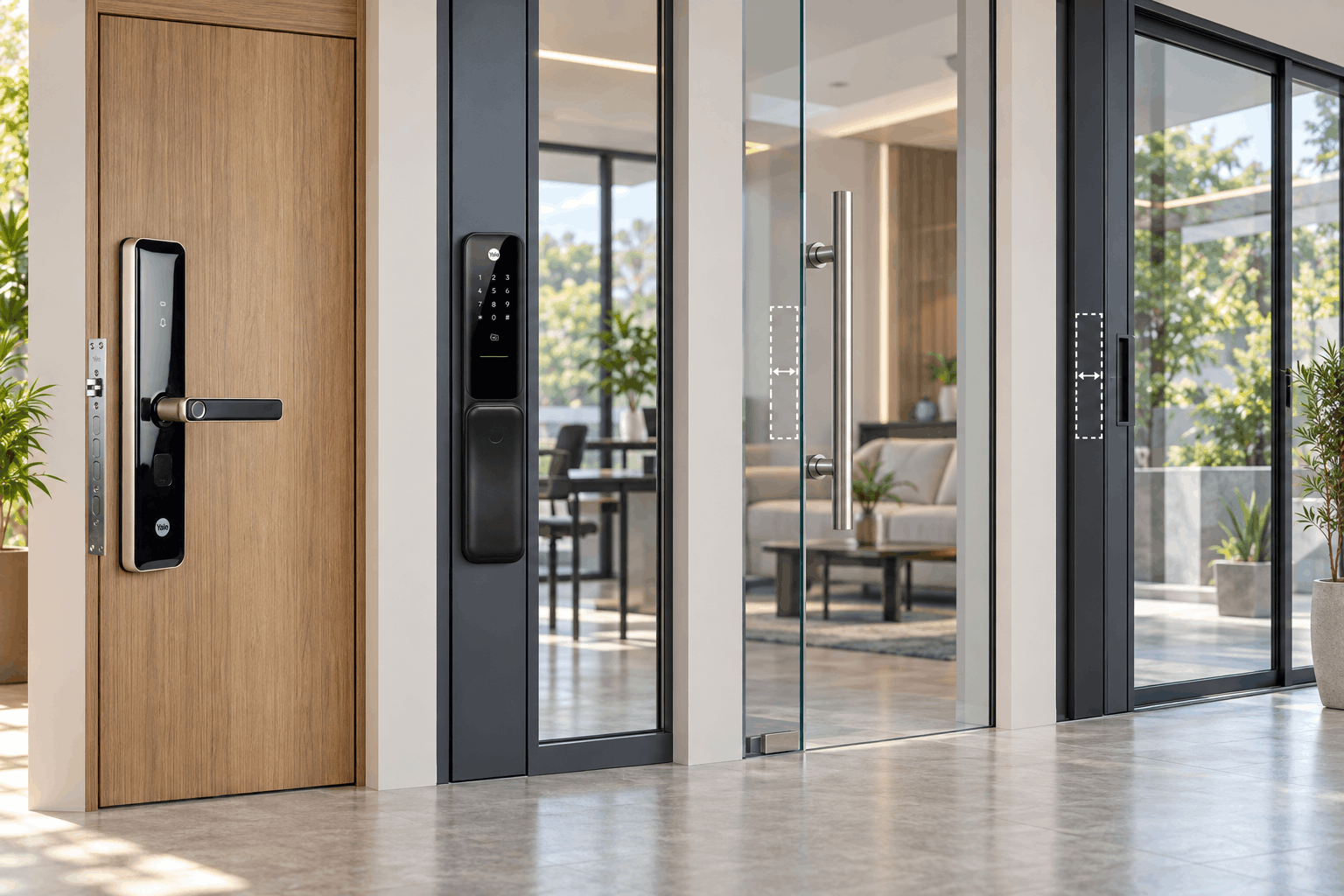Kiểm tra loại cửa trước khi chọn model khóa điện tử Yale