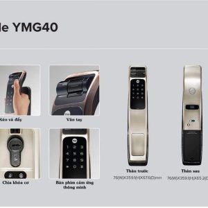 KHÓA VÂN TAY YALE YMG 40 SILVER